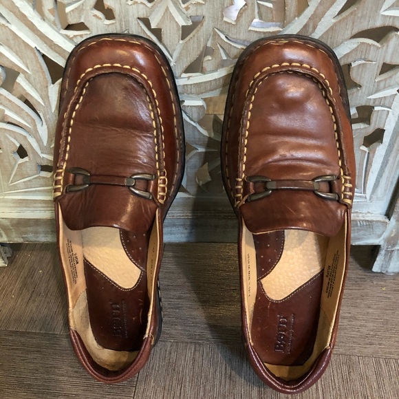 BORN Hand Crafted Leather Driving Loafers Size 9 - Picture 3 of 3
